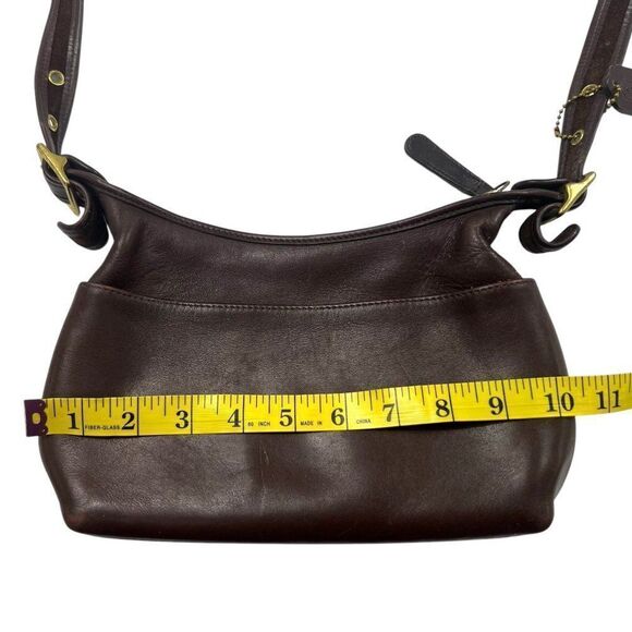 Vintage Coach Legacy Zip Top Hobo Crossbody Dark Mahogany Brown Leather - Picture 11 of 14